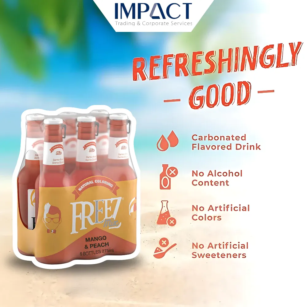 Freez Mix Soda 275ml Carbonated Flavoured Drink [Assorted] - Refreshing Non-Alcoholic Soda