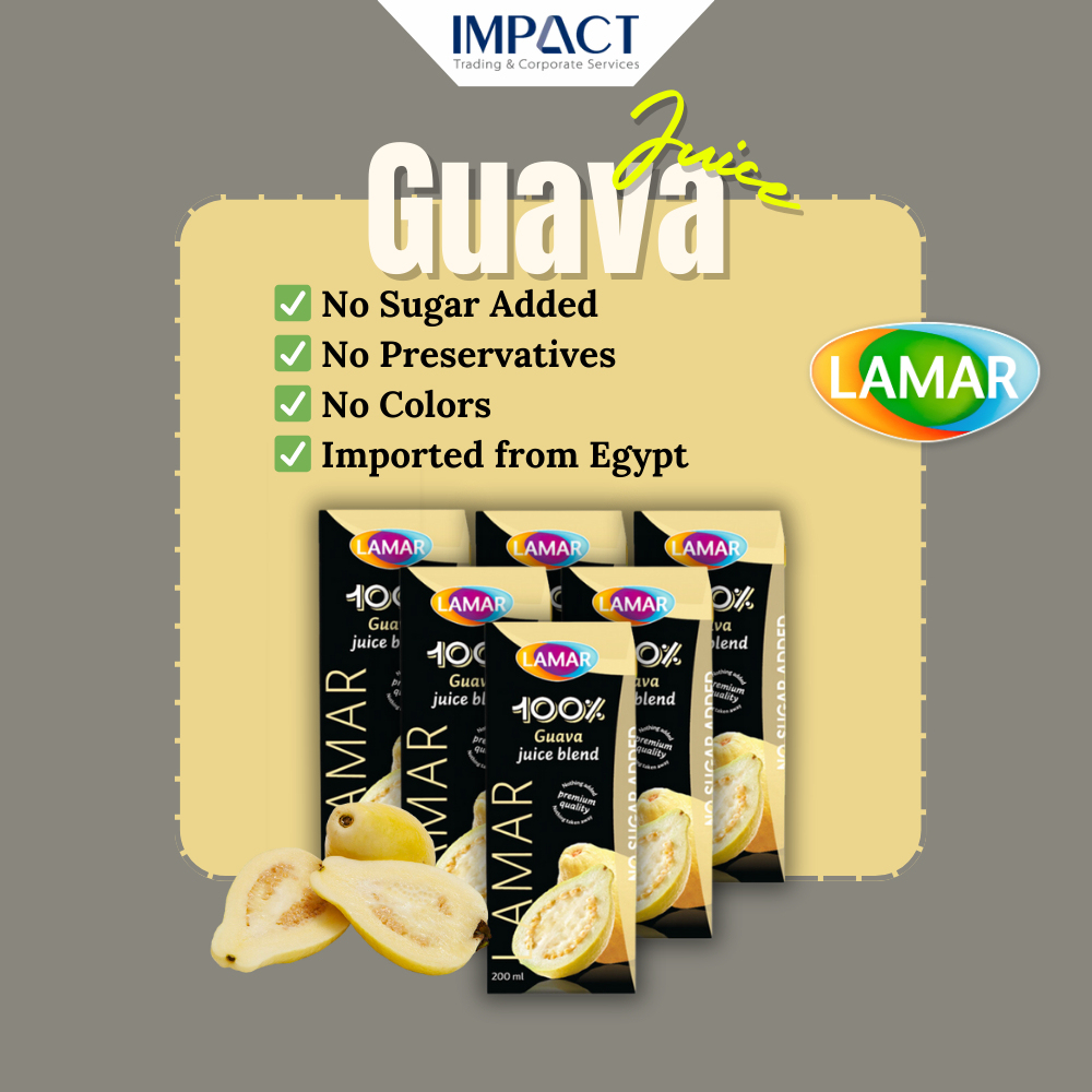 LAMAR Juice 100% Natural & Premium Drink [ 200ml X 6 pcs ] No Preservatives imported from Egypt