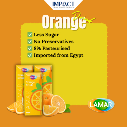 LAMAR Juice 100% Natural & Premium Drink [ 200ml X 3 pcs ] No Preservatives imported from Egypt