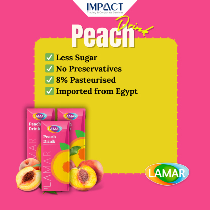LAMAR Juice 100% Natural & Premium Drink [ 200ml X 3 pcs ] No Preservatives imported from Egypt