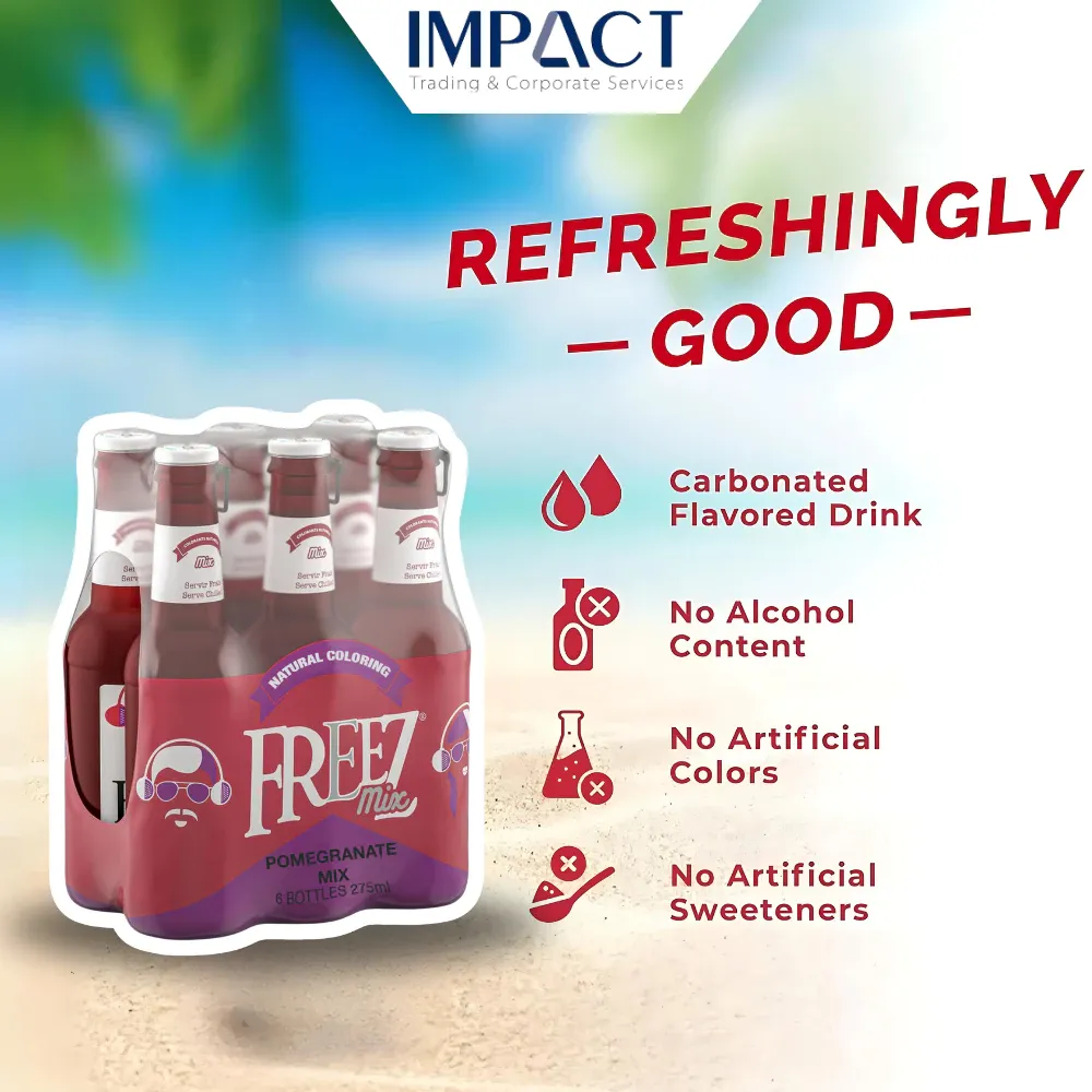 Freez Mix Soda 275ml Carbonated Flavoured Drink [Assorted] - Refreshing Non-Alcoholic Soda