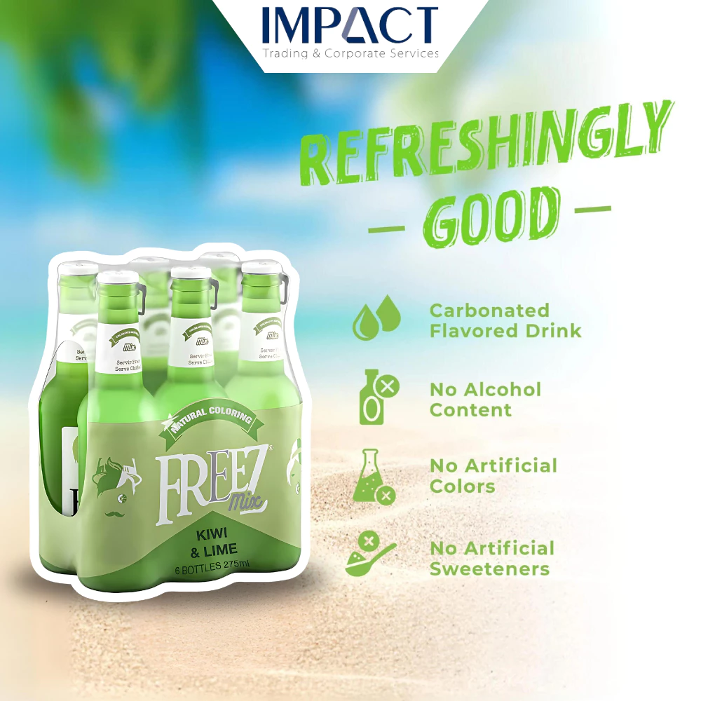 Freez Mix Soda 275ml Carbonated Flavoured Drink [Assorted] - Refreshing Non-Alcoholic Soda