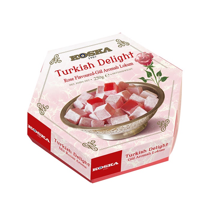 KOSKA TURKISH DELIGHT Rose Flavoured 500g  - Lokum imported from Turkey