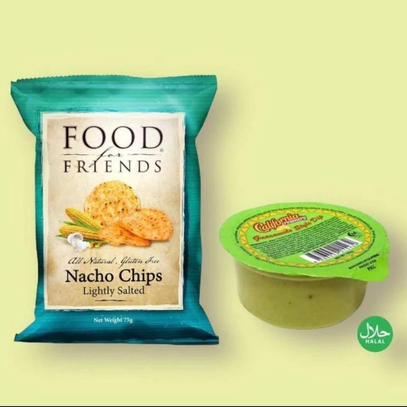 Food For Friends Nacho Chips Lightly Salted (75g) || HALAL