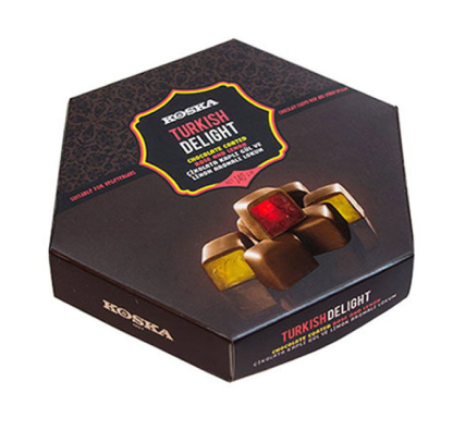 KOSKA Chocolate Coated Turkish Delight With Orange & Lemon Flavoured 140g x 12