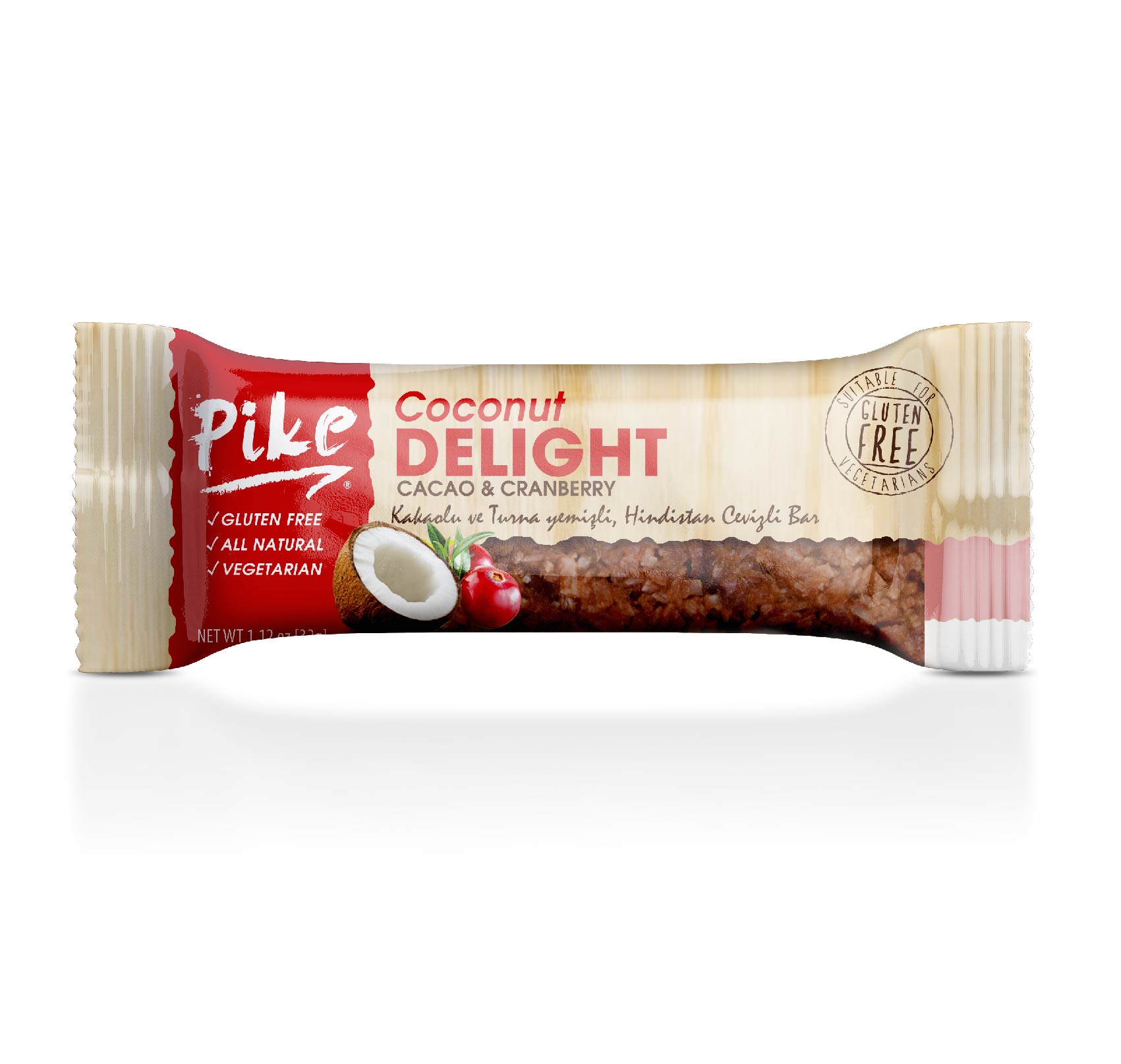 Pike Coconut Delight Cacao & Cranberry Bar 32g