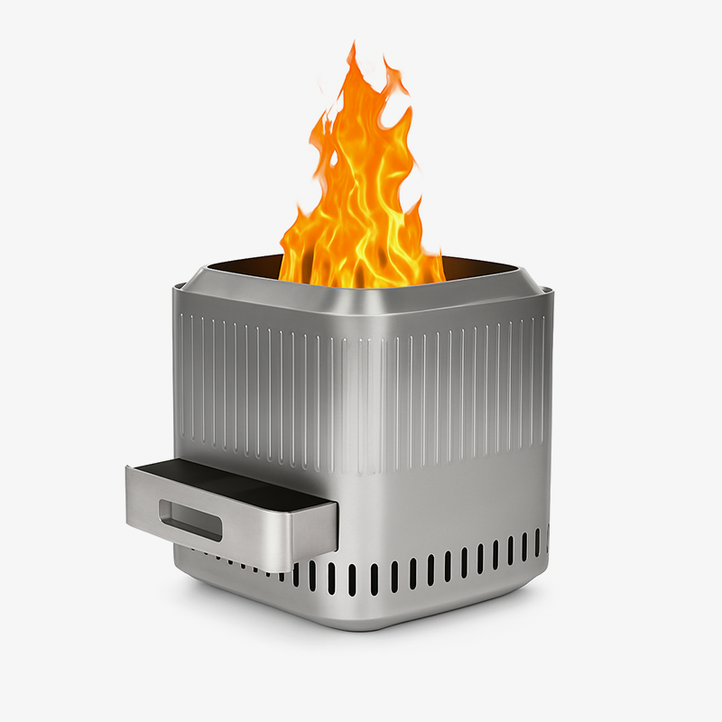 NS JULIET Square Smokeless Alcohol Wood Stove Fire Pit