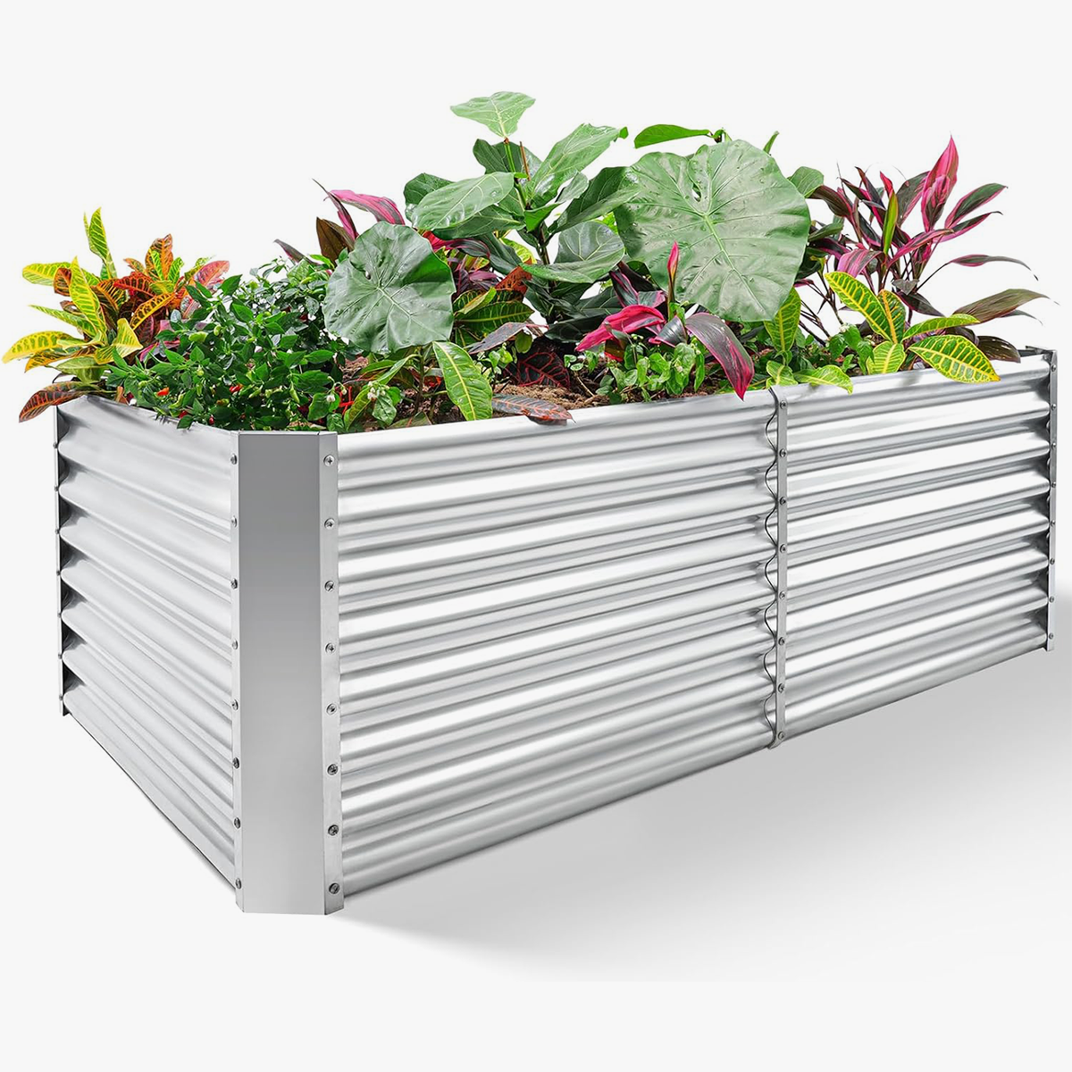 NS JULIET 8×4×2 ft Galvanized Vegetable  Raised Garden Bed Kit