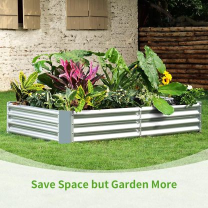 NS JULIET 6×3×1 ft Galvanized Vegetable  Raised Garden Bed Kit