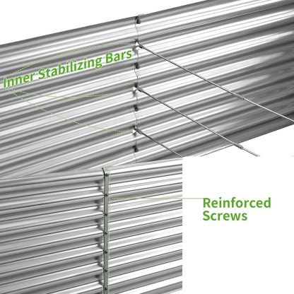 NS JULIET 6×3×2 ft Galvanized Vegetable  Raised Garden Bed Kit