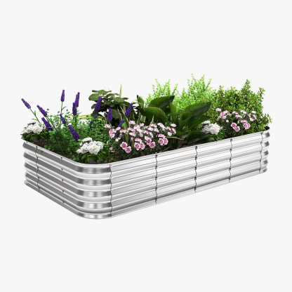 NS JULIET 12“ Tall 6x3x1ft Metal Raised Garden Bed for Vegetables Flowers