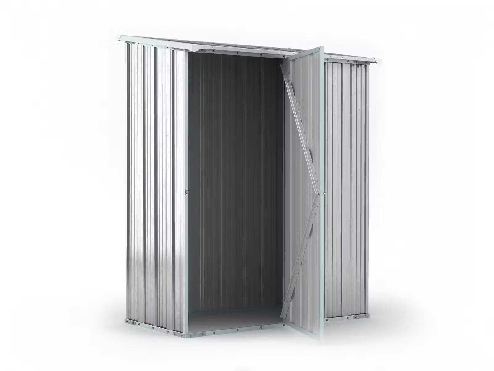 Garden Shed 1.55m x 0.79m x 1.92m Zinc