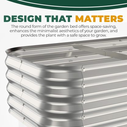 NS JULIET 12“ Tall 6x3x1ft Metal Raised Garden Bed for Vegetables Flowers
