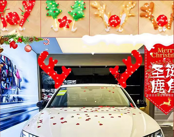 車のクリスマス飾り