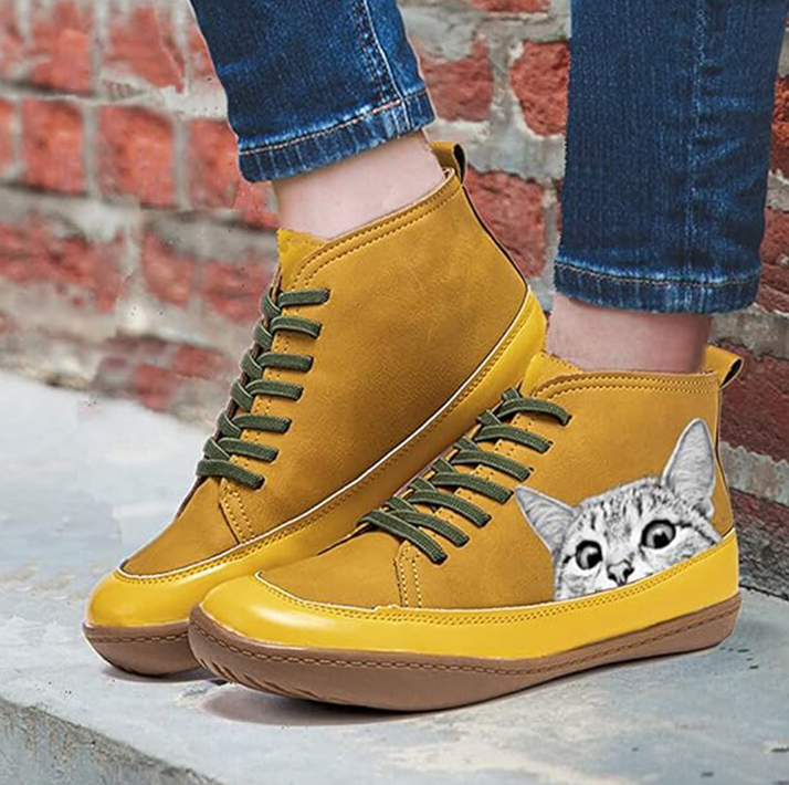 プリントキャットブーツ
