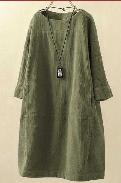 クルーネックドレス