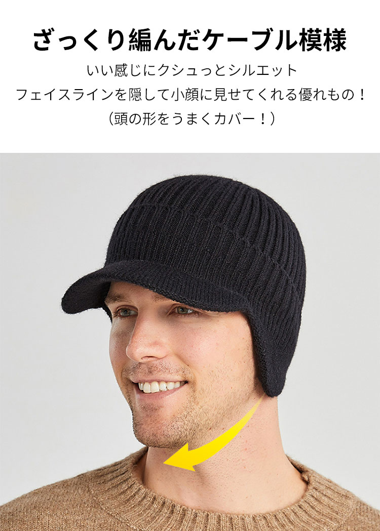 ぼうぼうぼう耳毛糸帽