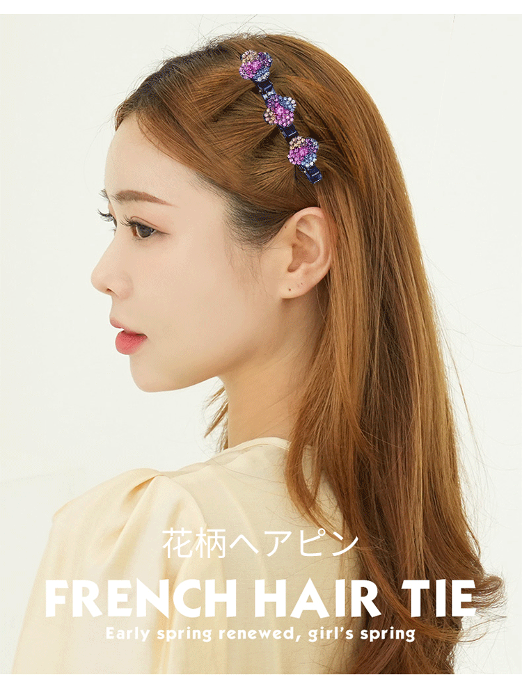 カラフルダイヤモンドヘアクリップ