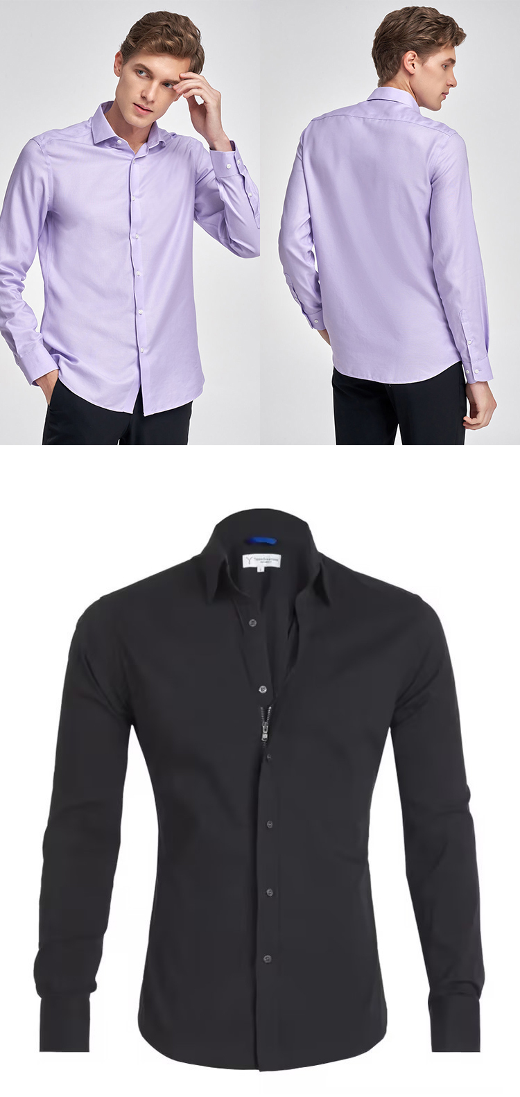 フェイクボタンダウンシャツ