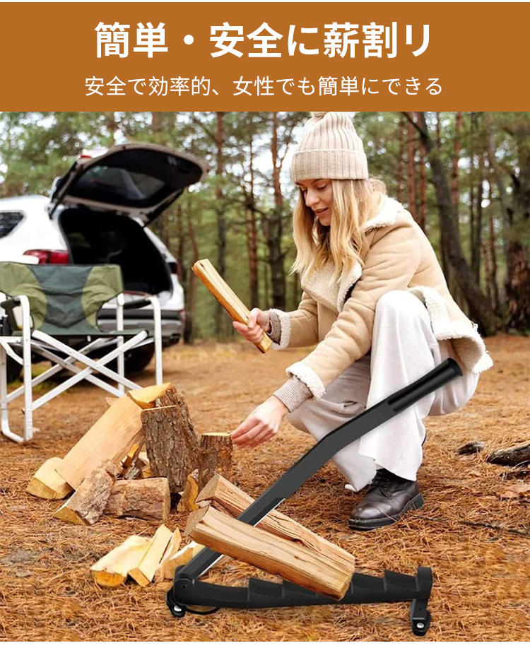 壁掛け式薪割り機