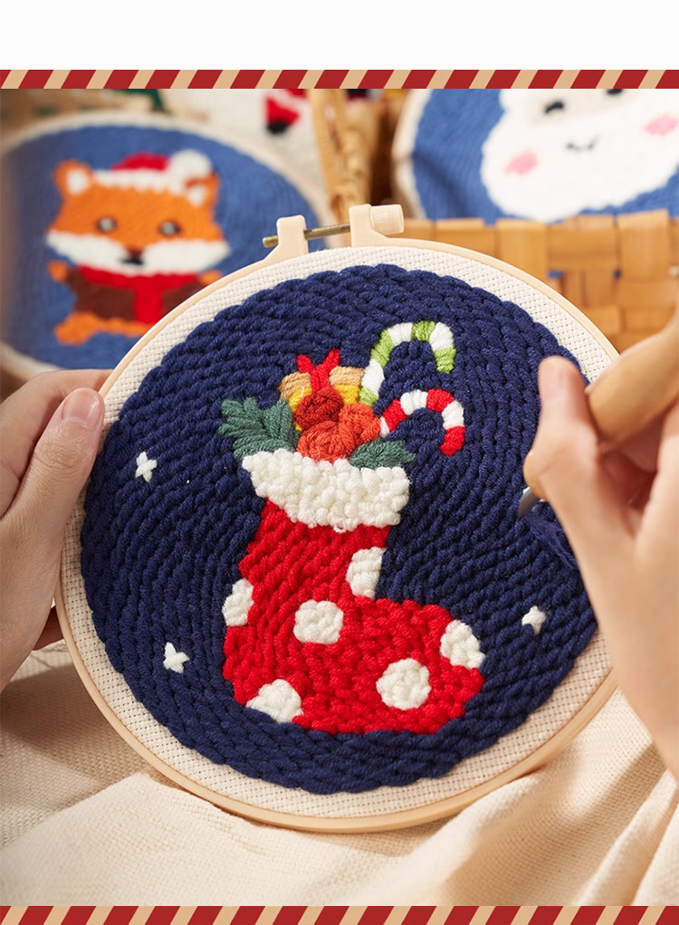 クリスマスの手作り刺繍もみ