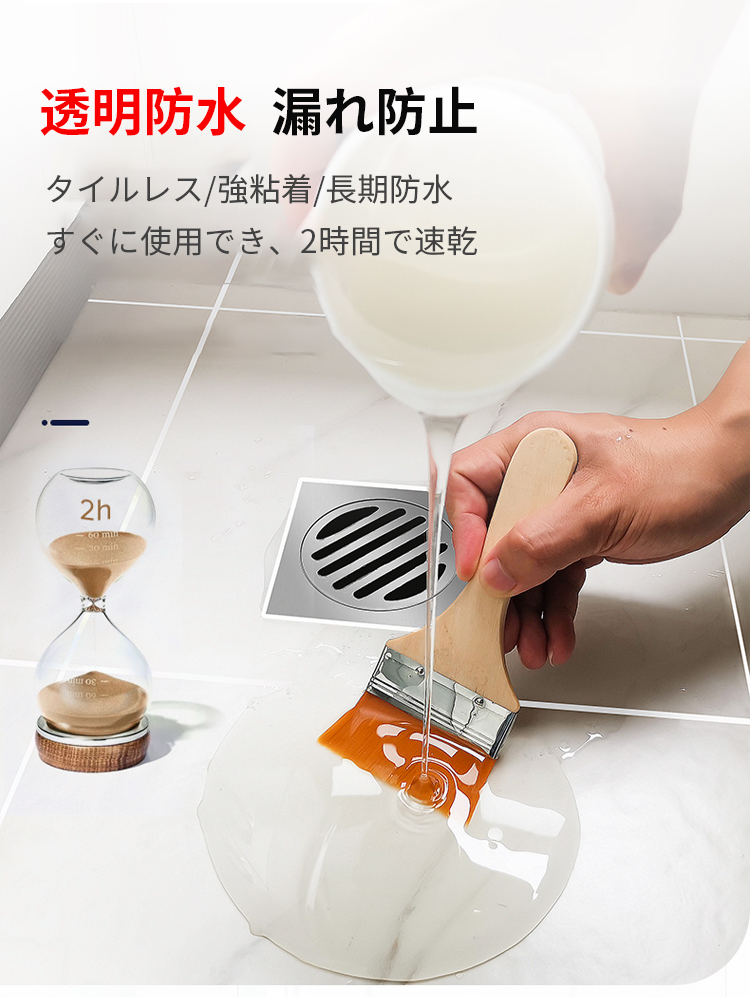 防水透明コーティング