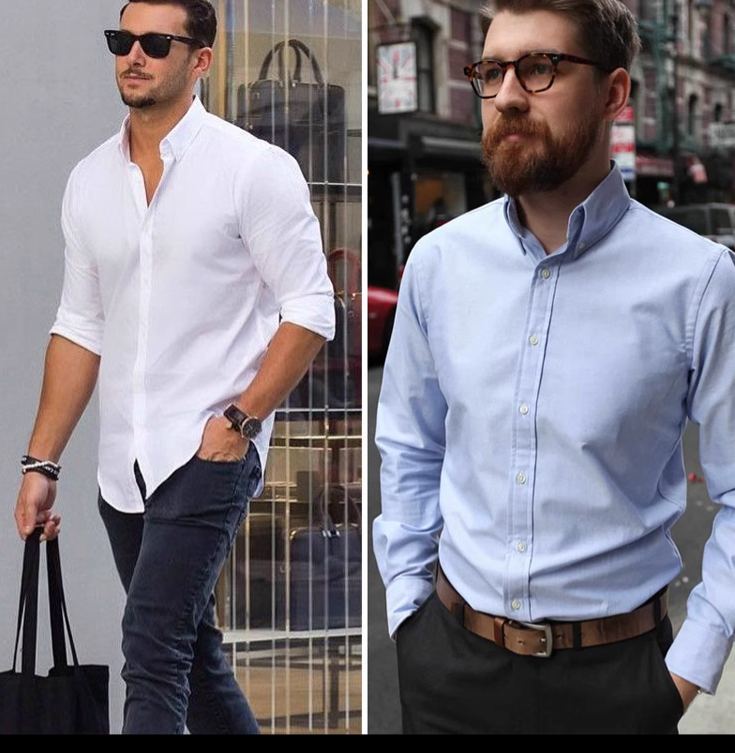 フェイクボタンダウンシャツ