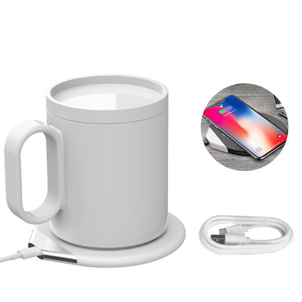 マグウォーマー マグカップ ウォーマー コップ 保温 セラミック加工 qi 充電 10W対応 ワイヤレス充電 オフィス カップ コーヒー 自動切り替え｜saixia9