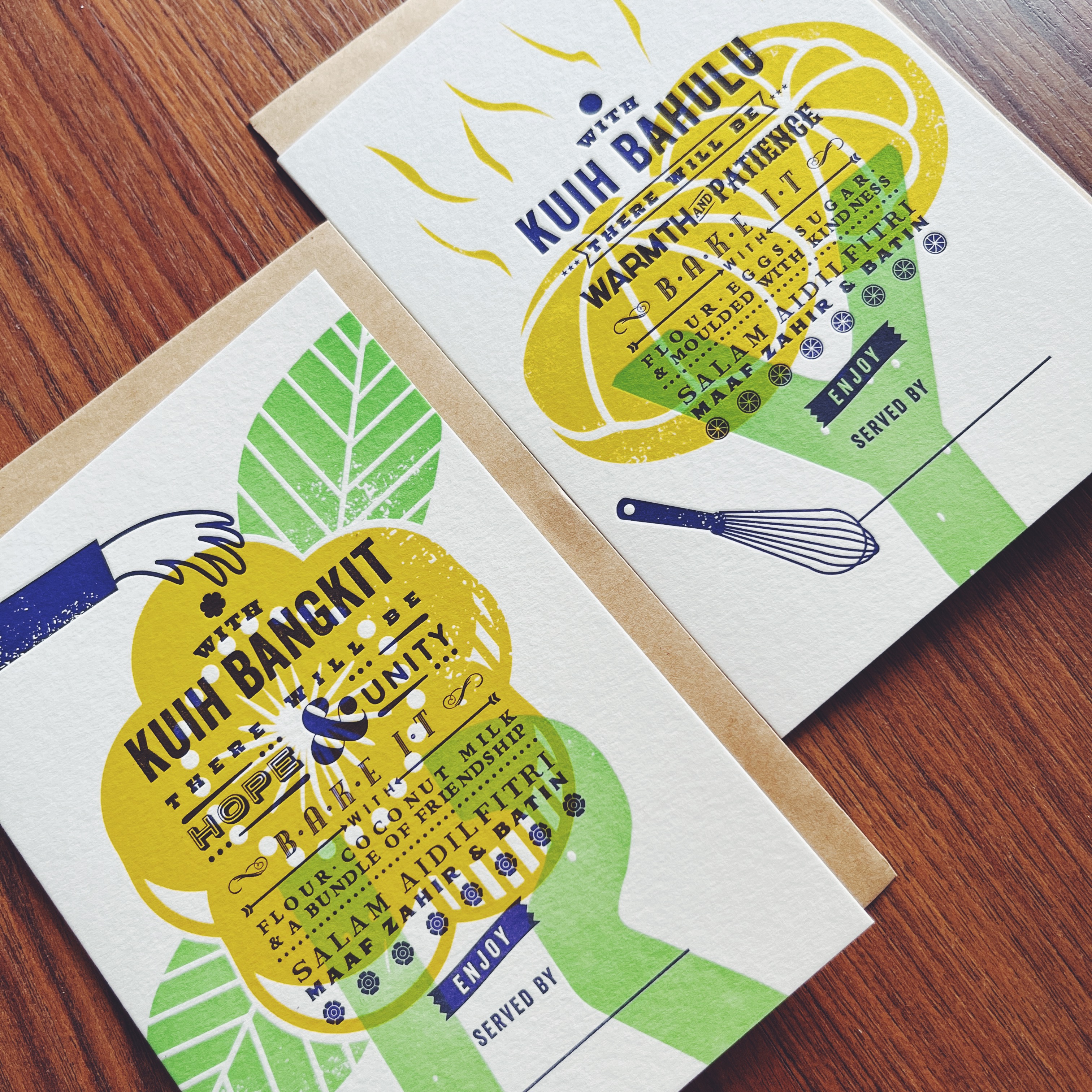 Hari Raya Letterpress Greeting Card & Postcard