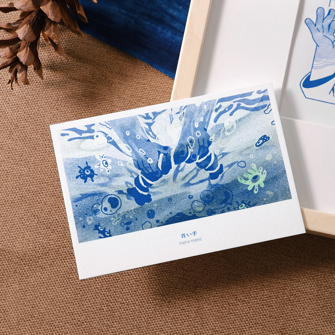 Bang Bang Zine x Mene Mene Art Print : Blue Hand