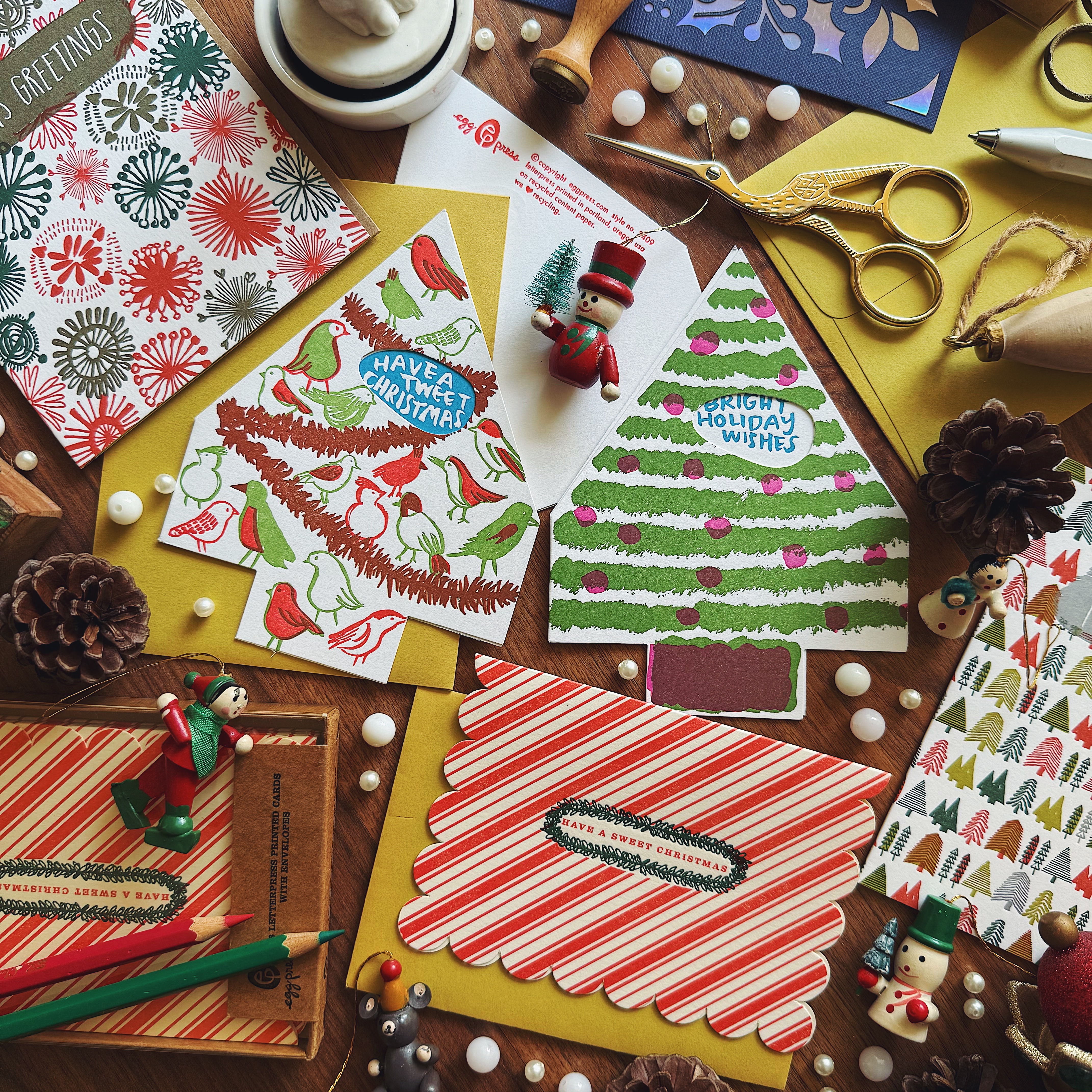 Egg Press Christmas Card Set (Stock Clearance)