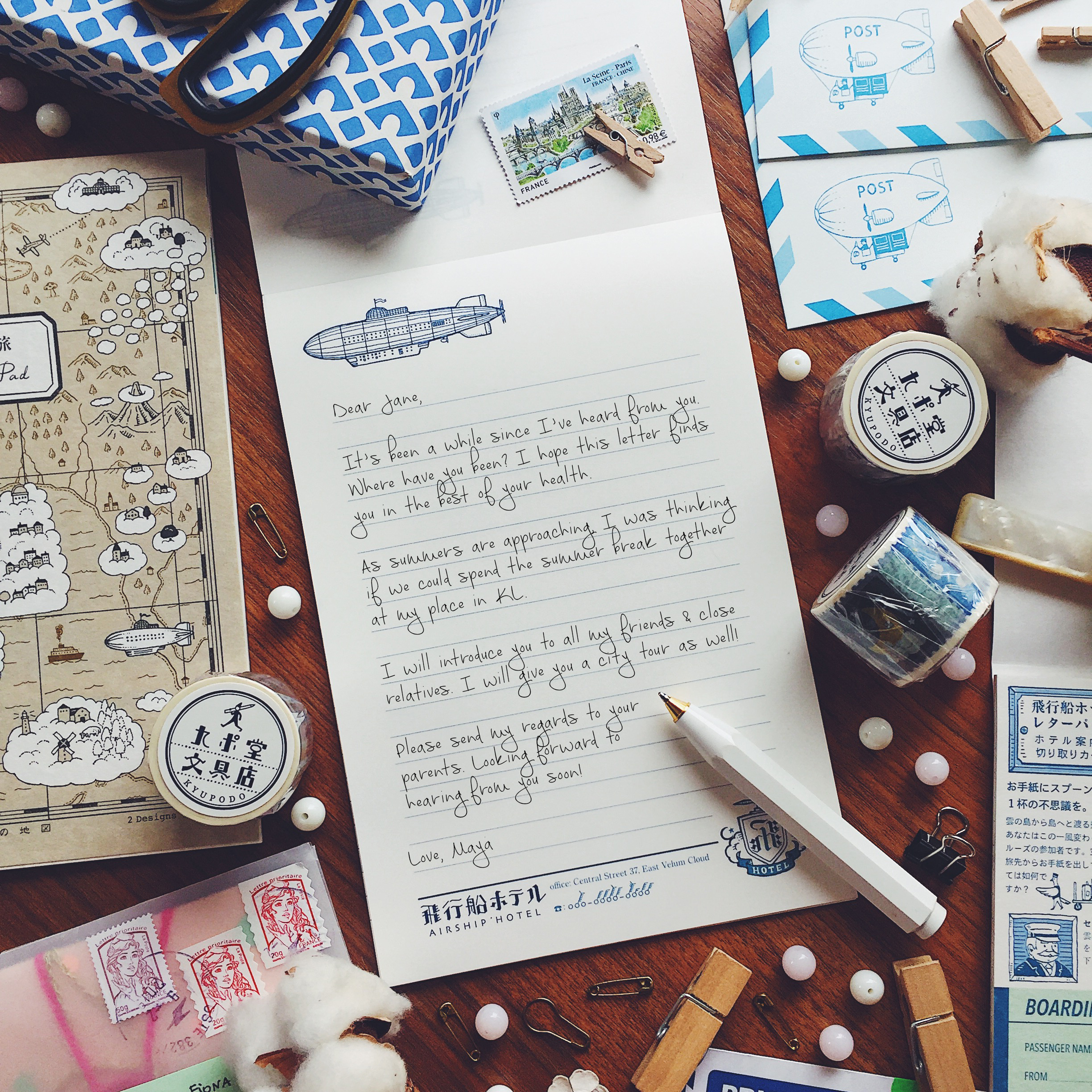 Kyupodo Letter Pad & Mail Envelope