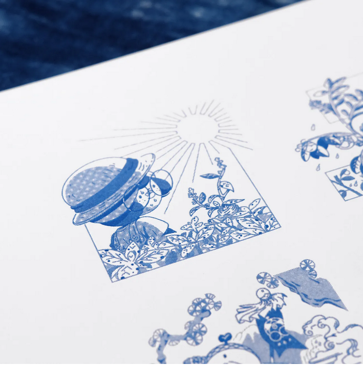 Bang Bang Zine x Mene Mene Art Print : Little Blue