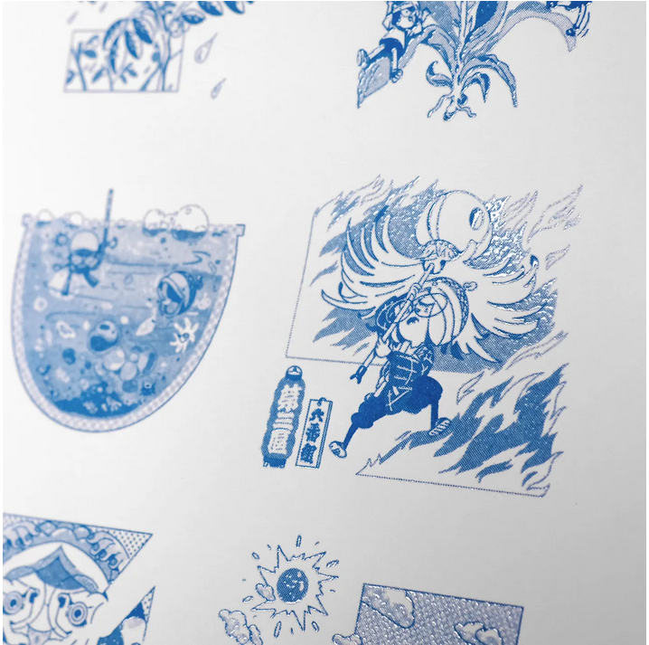 Bang Bang Zine x Mene Mene Art Print : Little Blue