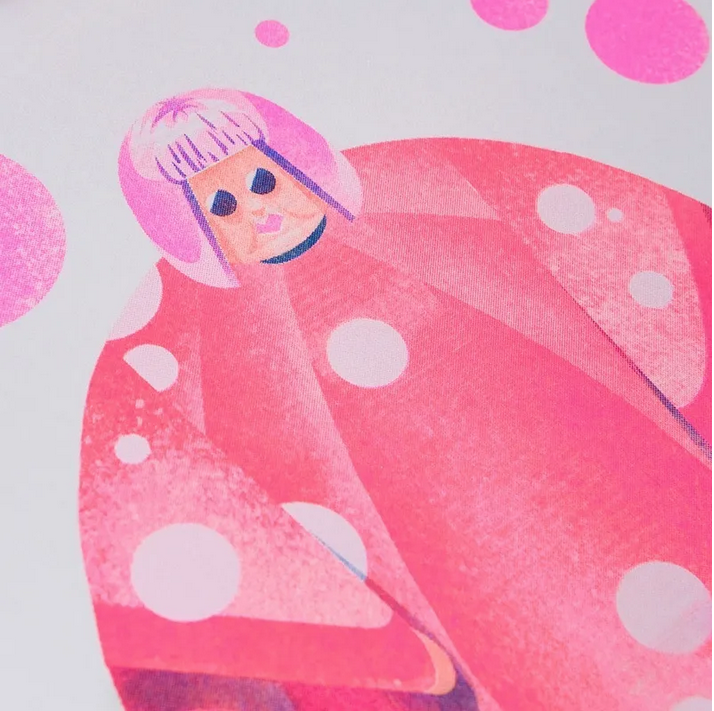 Bang Bang Zine : Polka Pumpkin A4 Risograph Print