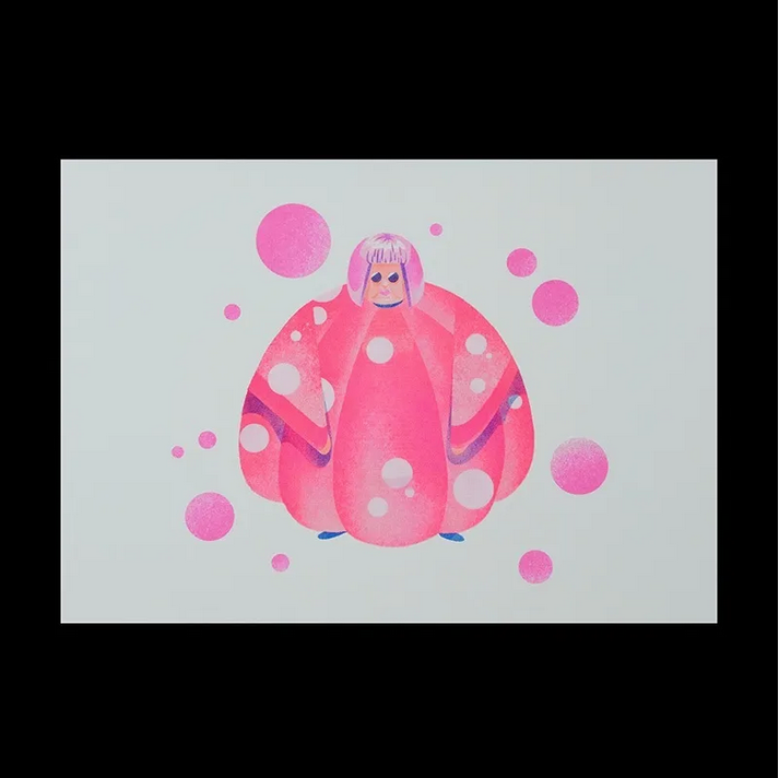 Bang Bang Zine : Polka Pumpkin A4 Risograph Print