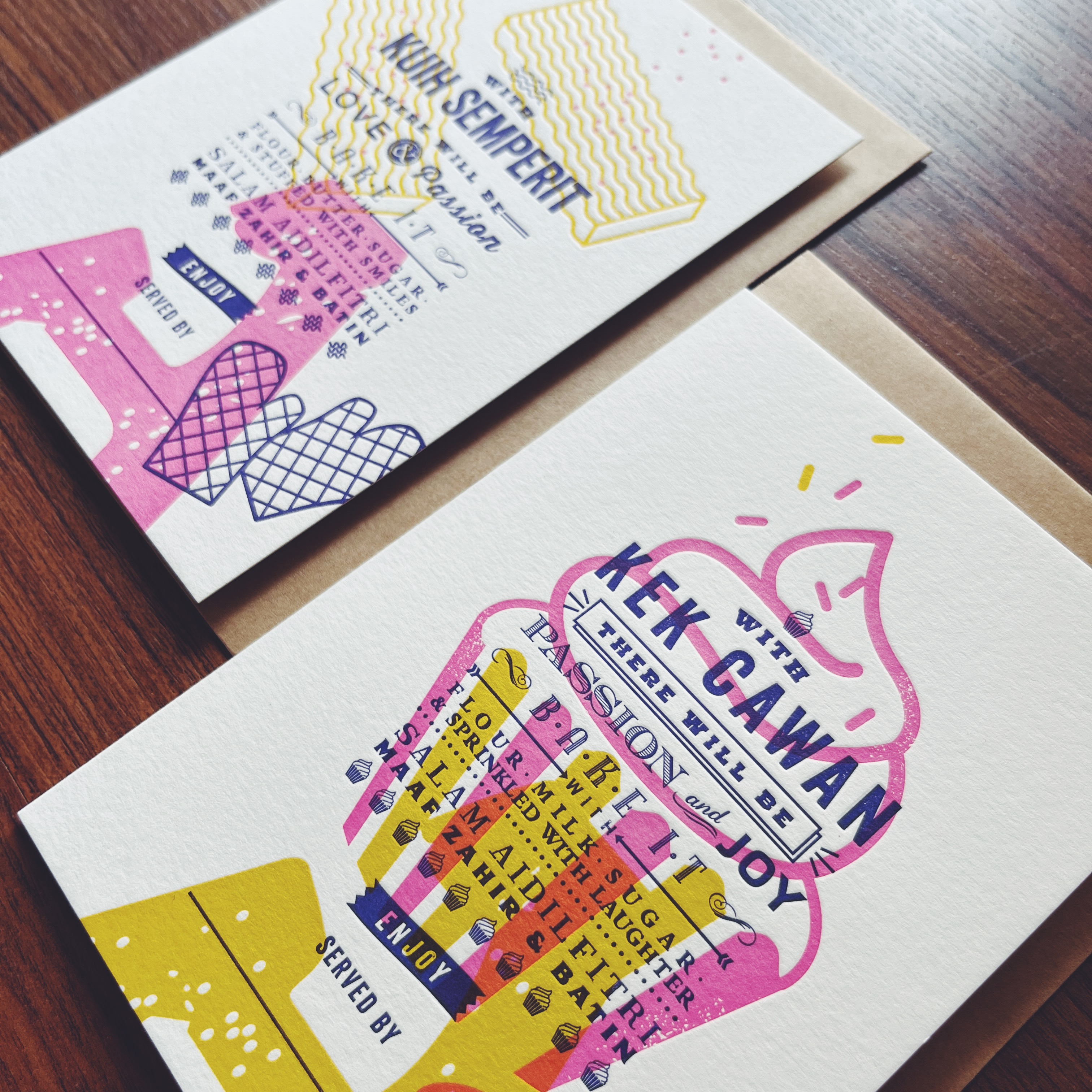 Hari Raya Letterpress Greeting Card & Postcard