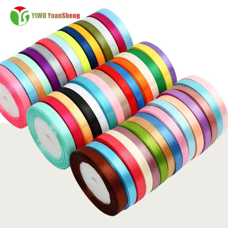 polyester solid color support satin 0.39 inch(10mm)
