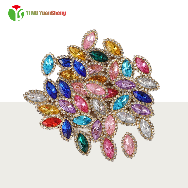 Glass Rhinestone melon seed type