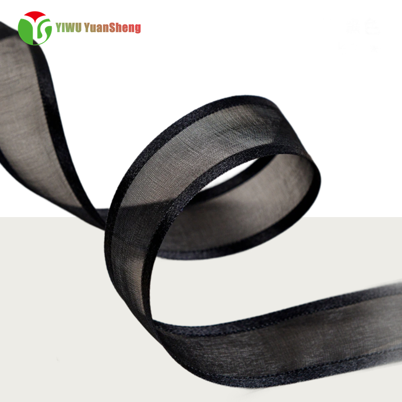 Wide edge snow yarn ribbon 1inch  (25MM)