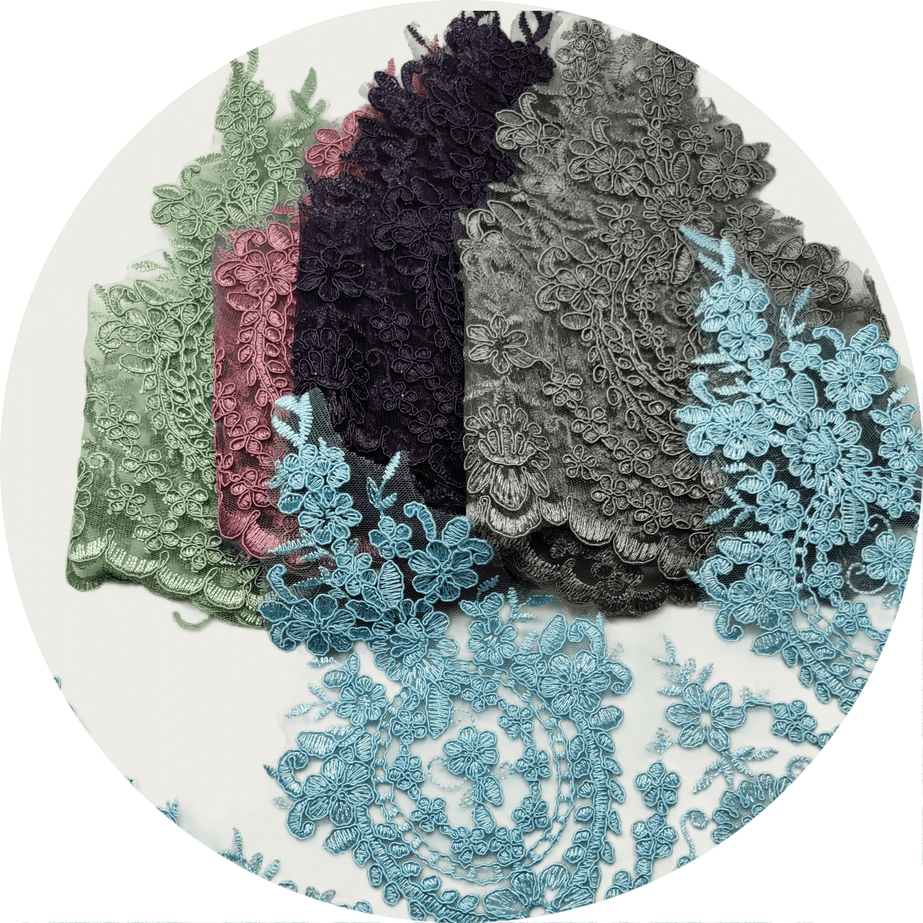 Tulle mesh cord lace