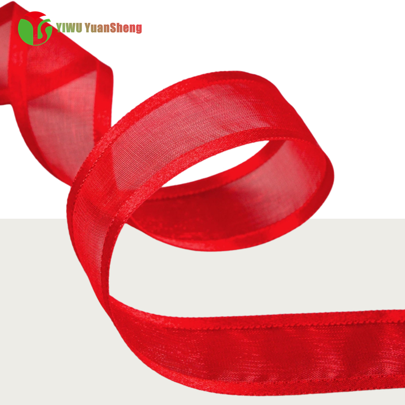 Wide edge snow yarn ribbon 1inch  (25MM)