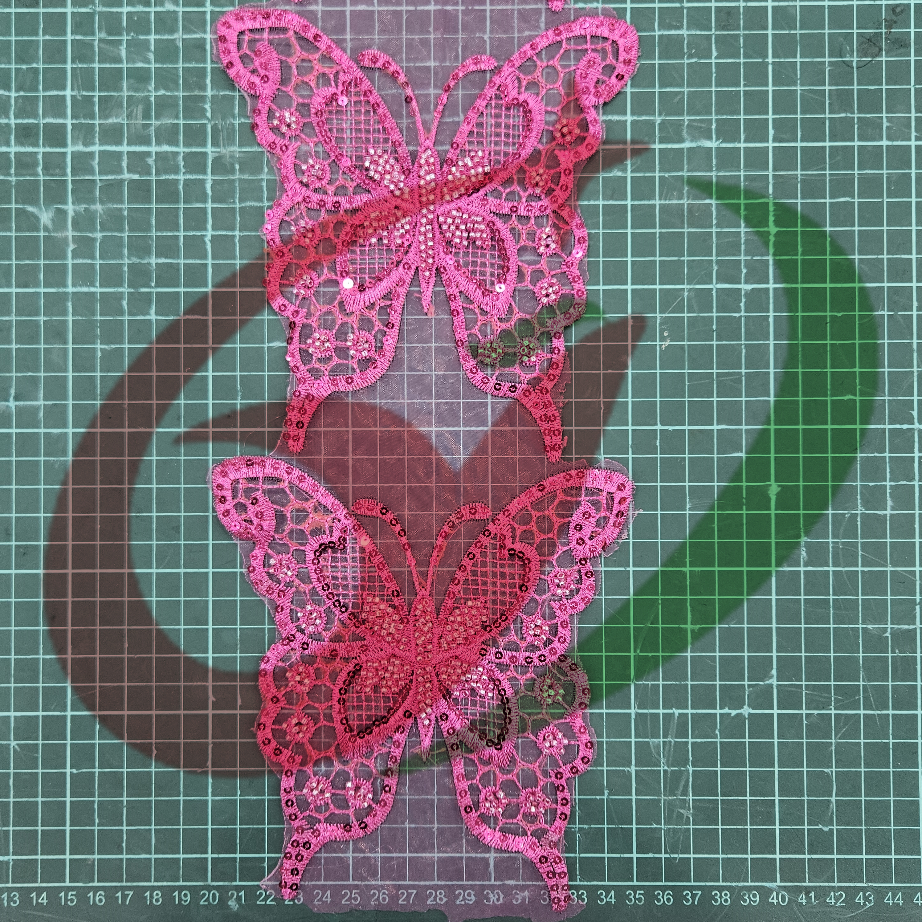 [Copy]Butterfly glass bead mesh lace YS5173#-2