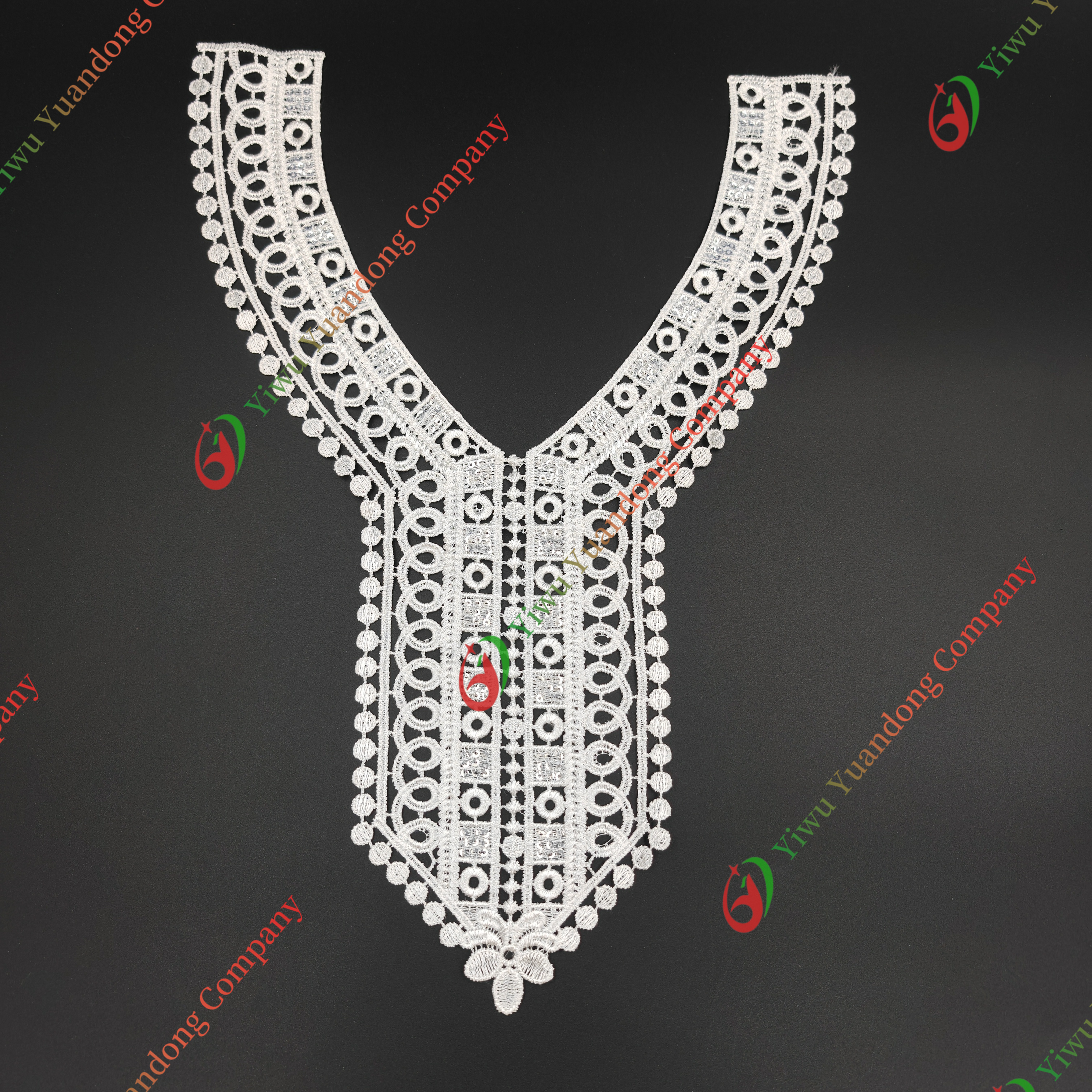 Sequin Neckline Lace