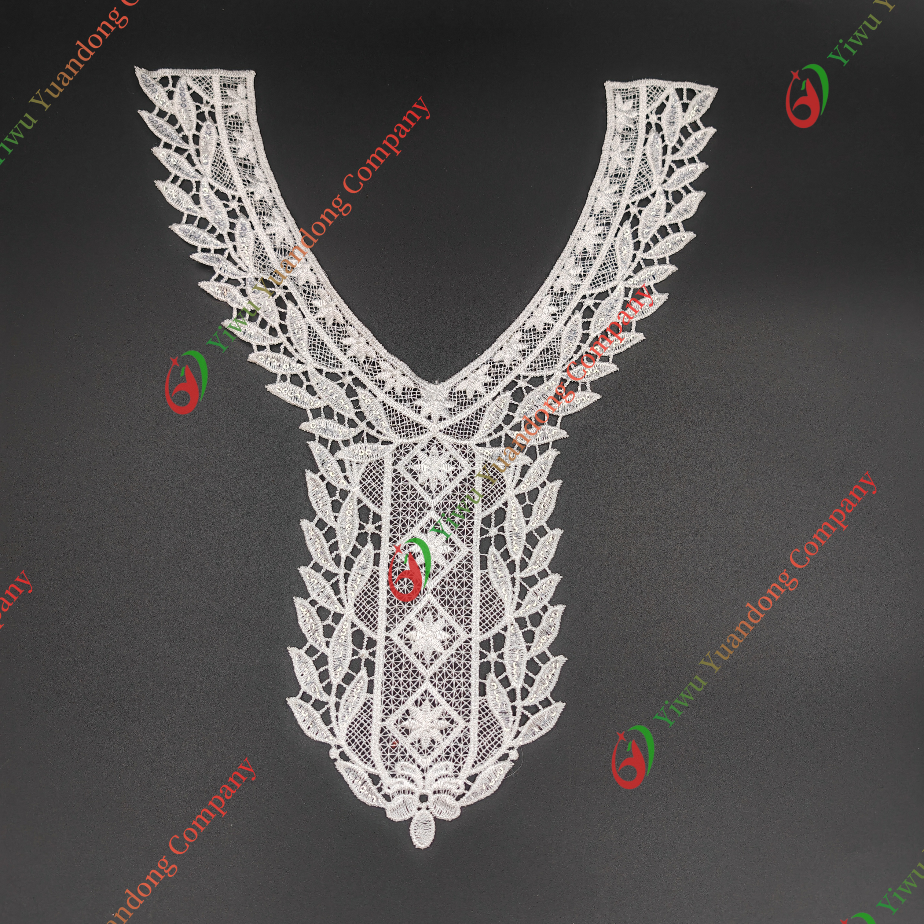 Sequin Neckline Lace