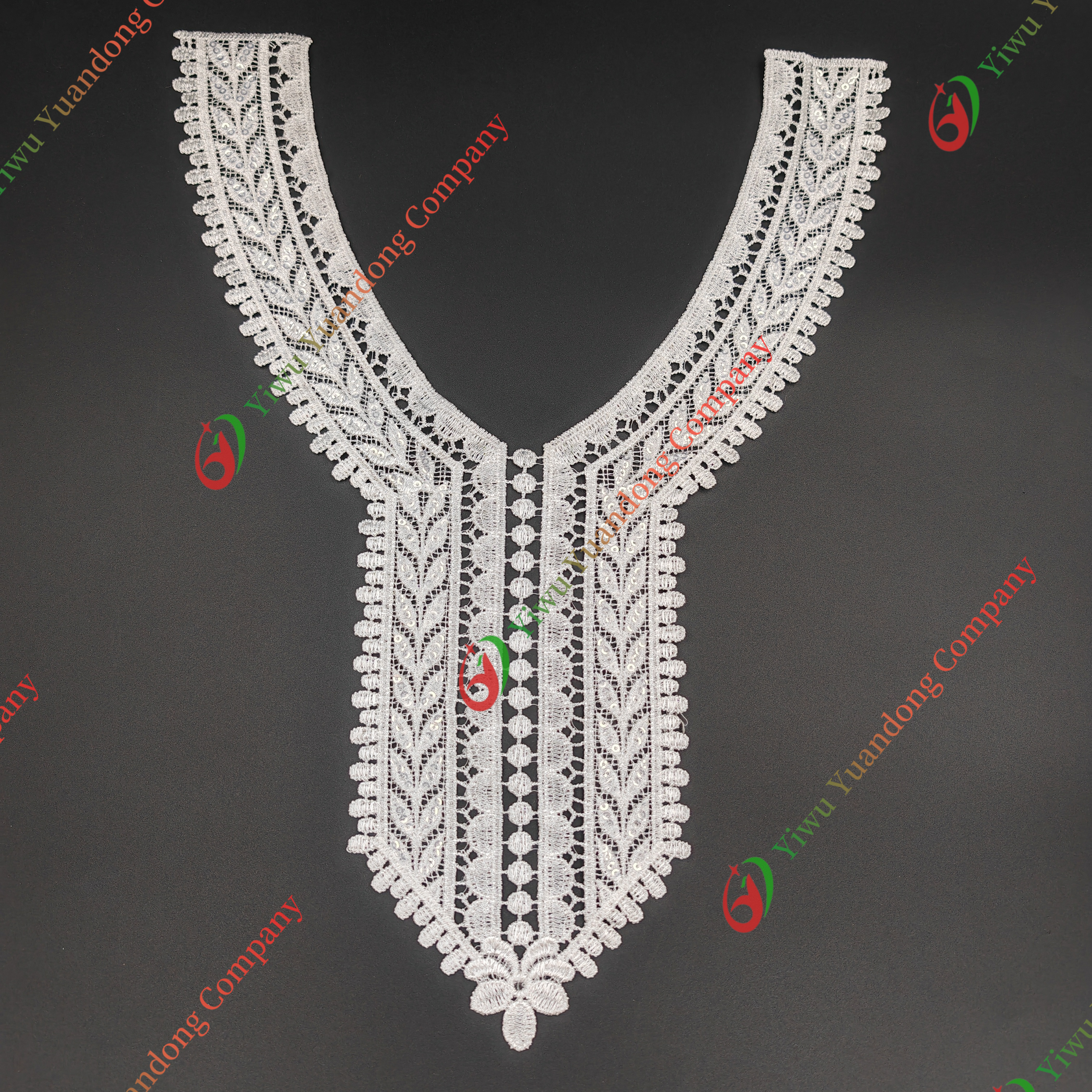 Sequin Neckline Lace