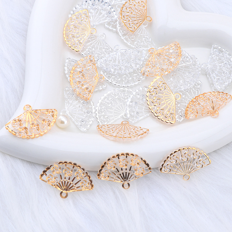 New Style Hot selling Baroque bead Gold-edged fan beads for Cell phone case material