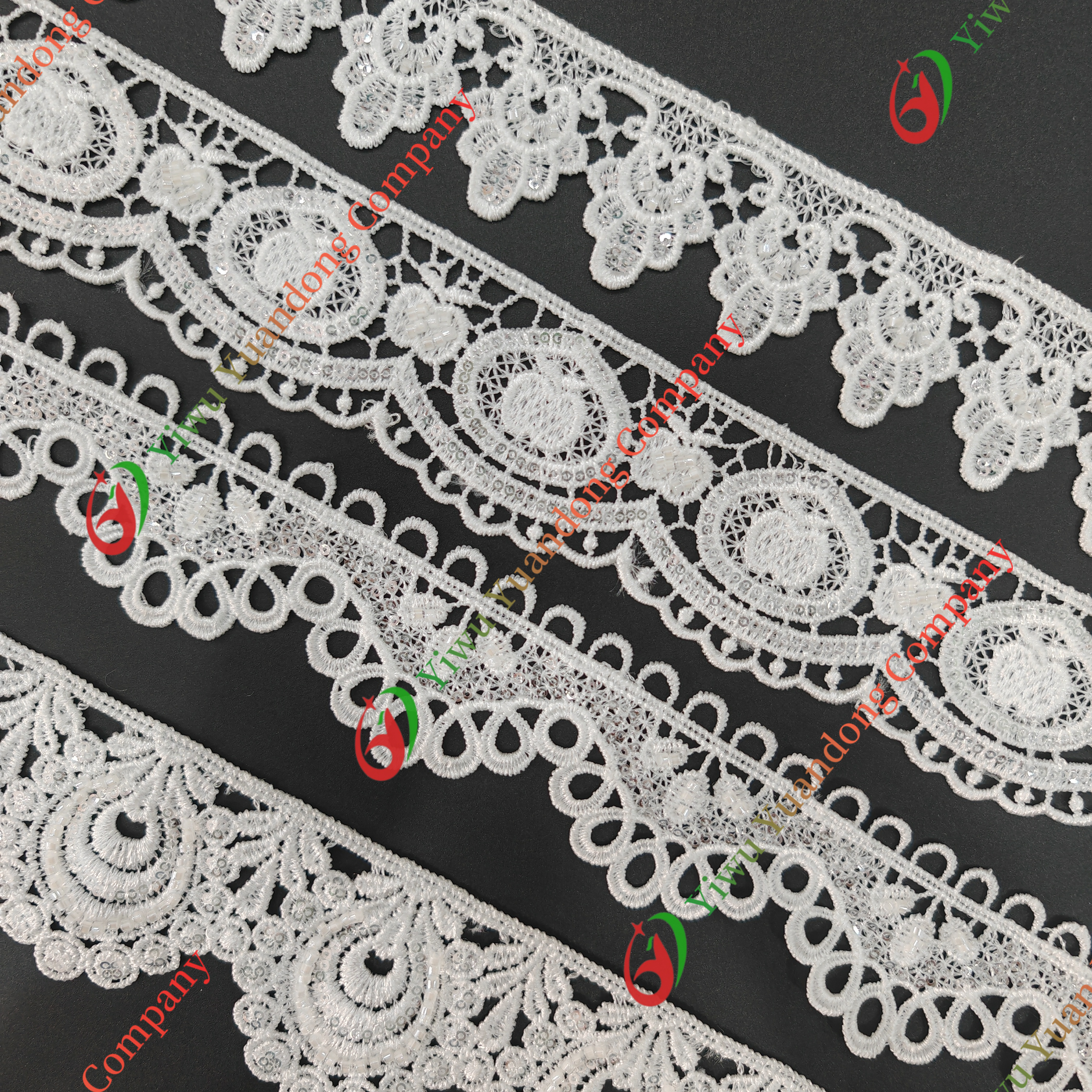 Sequins lace with diamond