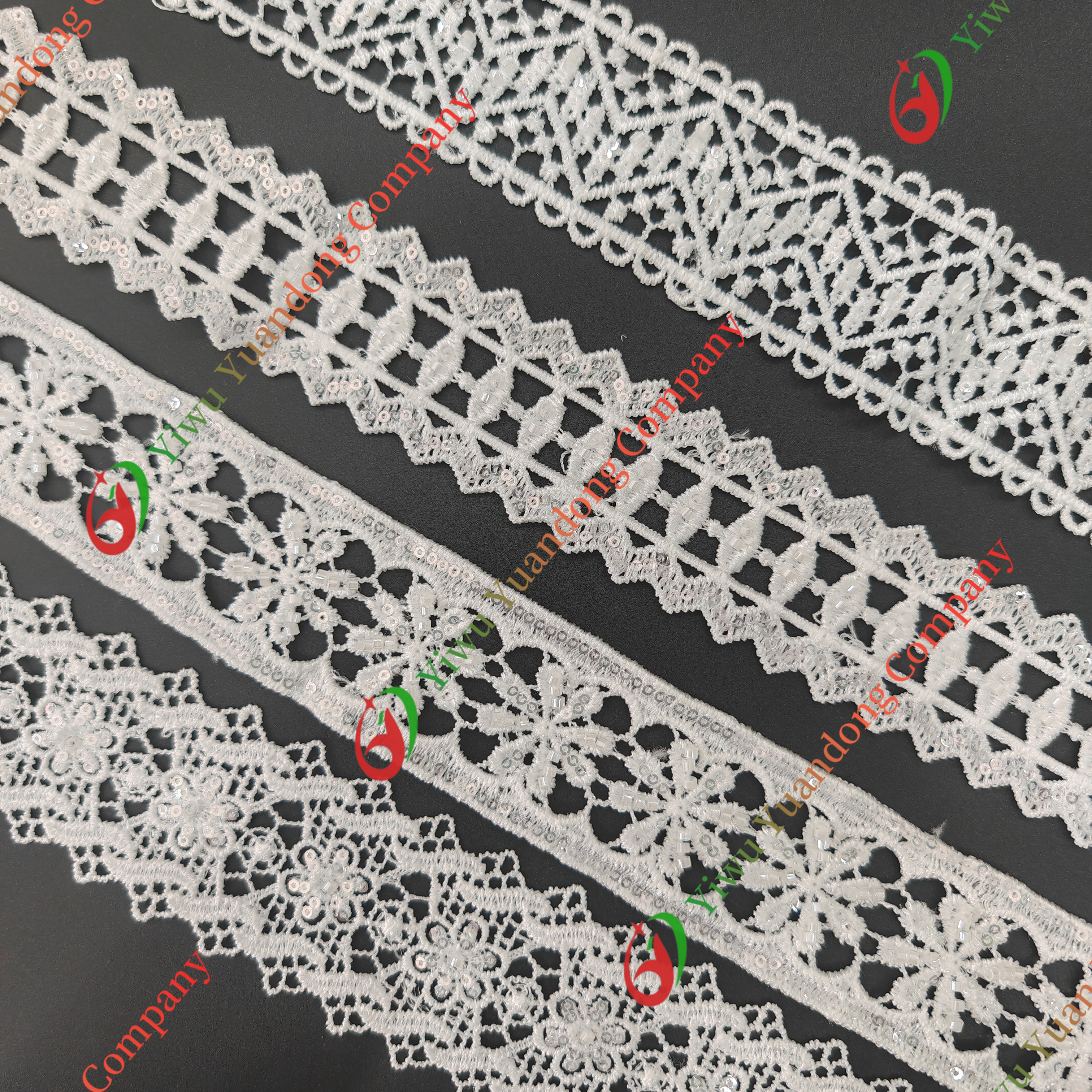 Sequins lace with diamond