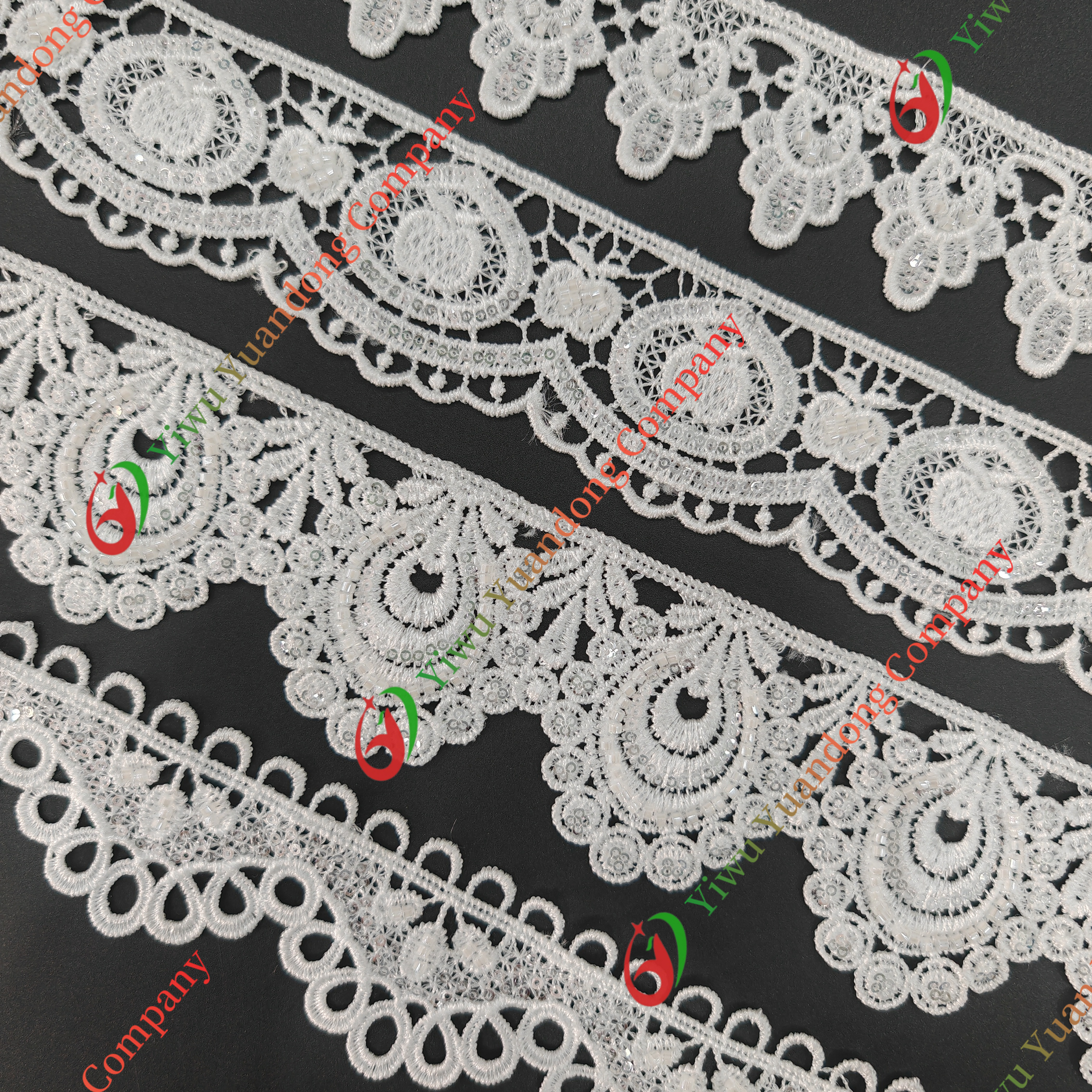 Sequins lace with diamond